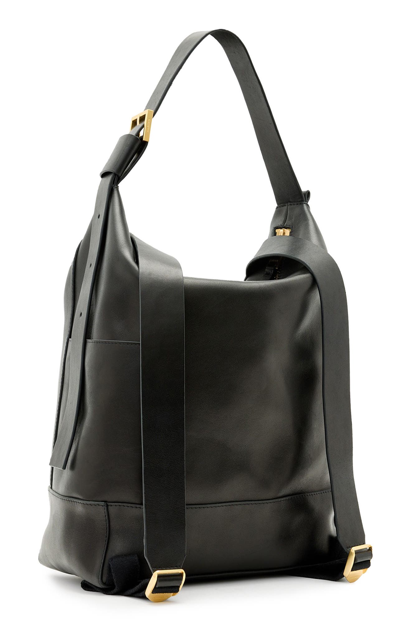 AllSaints Alba Leather Backpack, Alternate, color, 