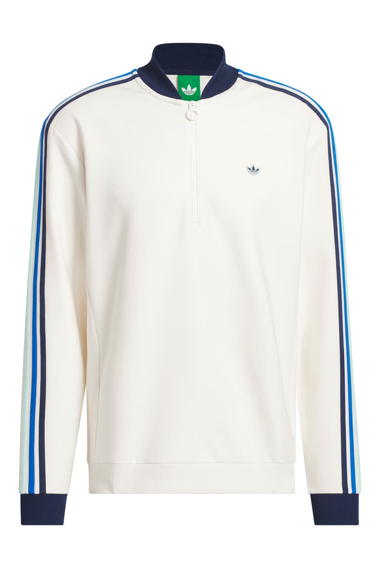 Quarter Zip Golf Sweatshirt, Alternate, color, CHALK WHITE/ NIGHT INDIGO