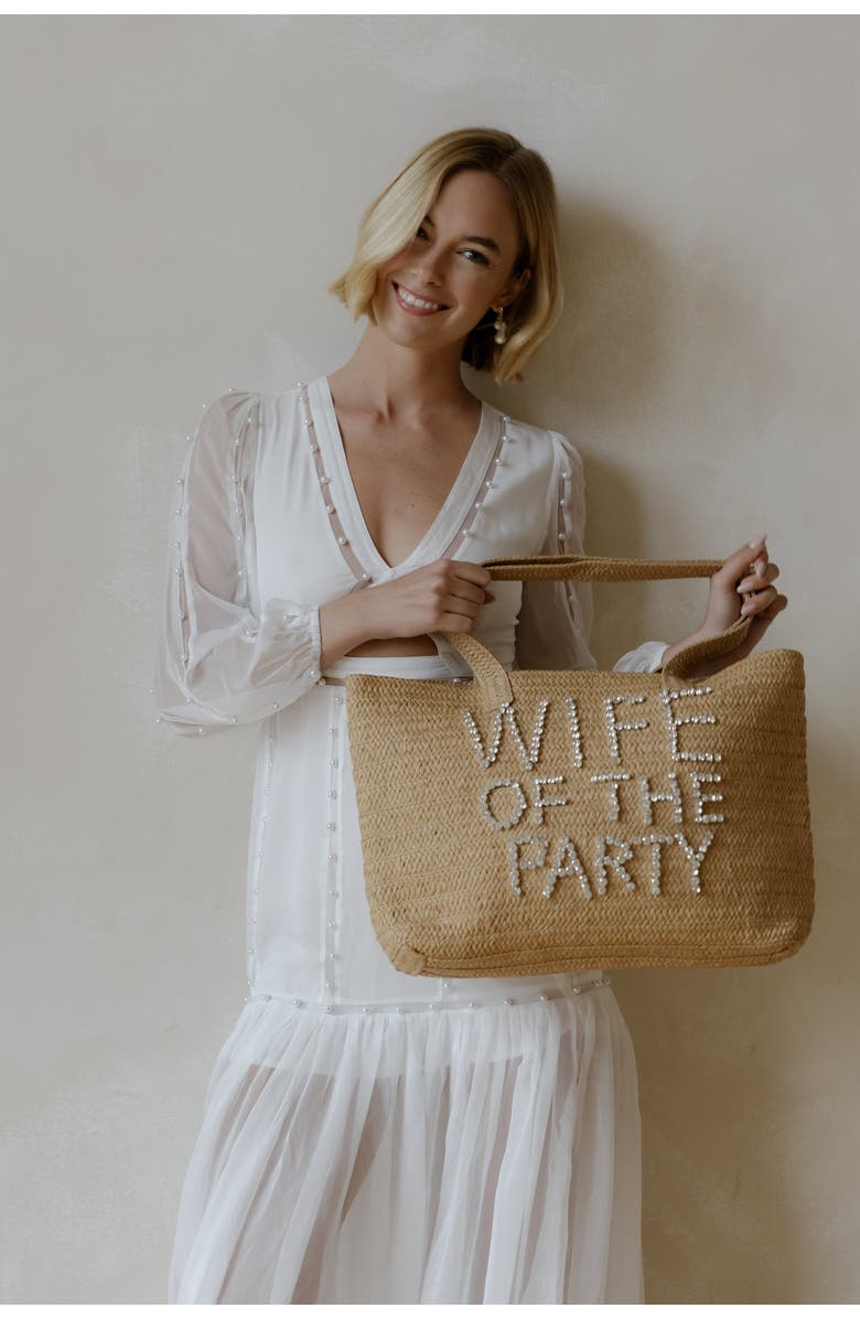 Untamed Petals Heiress Bridal Tote, Alternate, color, Brown