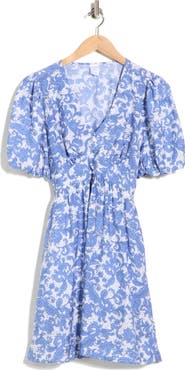 Melrose and Market Puff Sleeve Fit & Flare Minidress