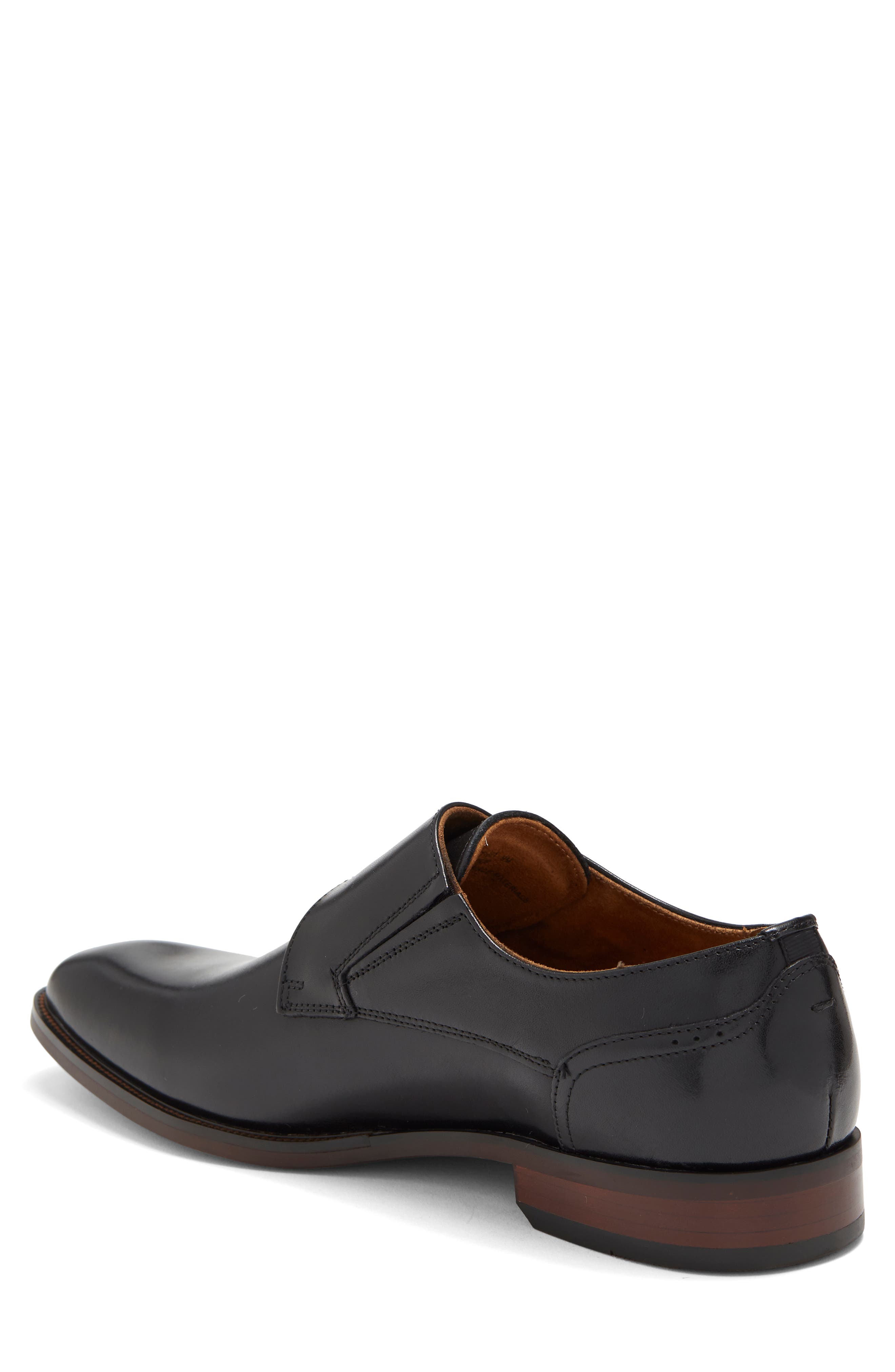 Florsheim Ravello Leather Monk Strap Shoe, Alternate, color, Black