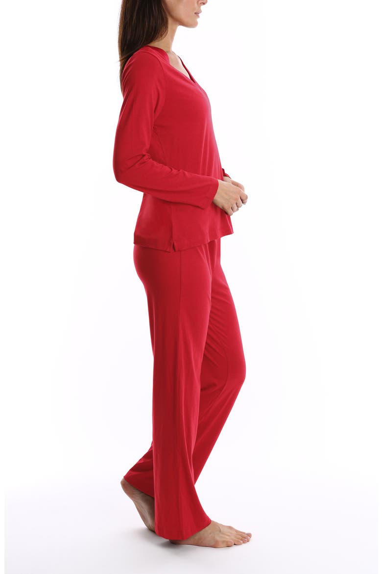 Long Pajamas, Alternate, color, RED
