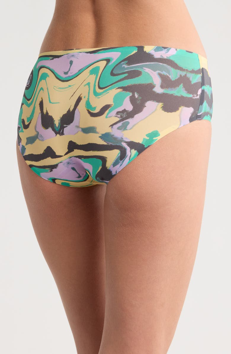 Chantelle Lingerie Soft Stretch Seamless Hipster Panties, Alternate, color, Chromatica Wave Print