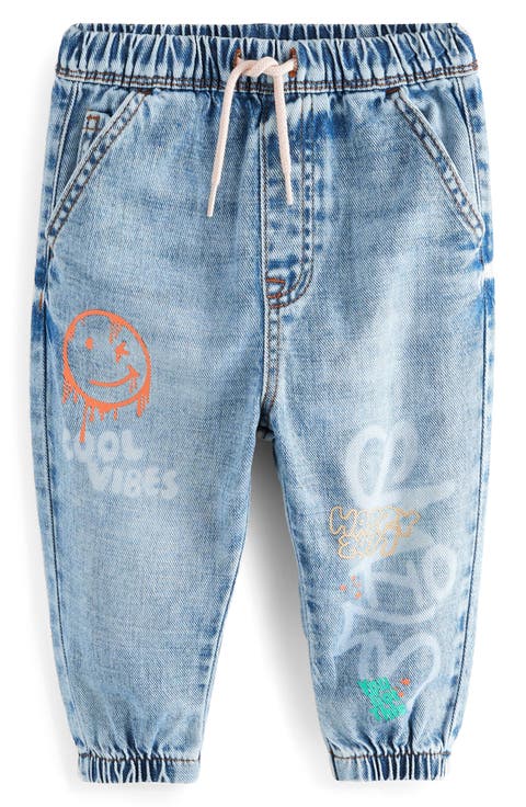 Kids' Smile Elastic Waist Graphic Jeans (Little Kid)