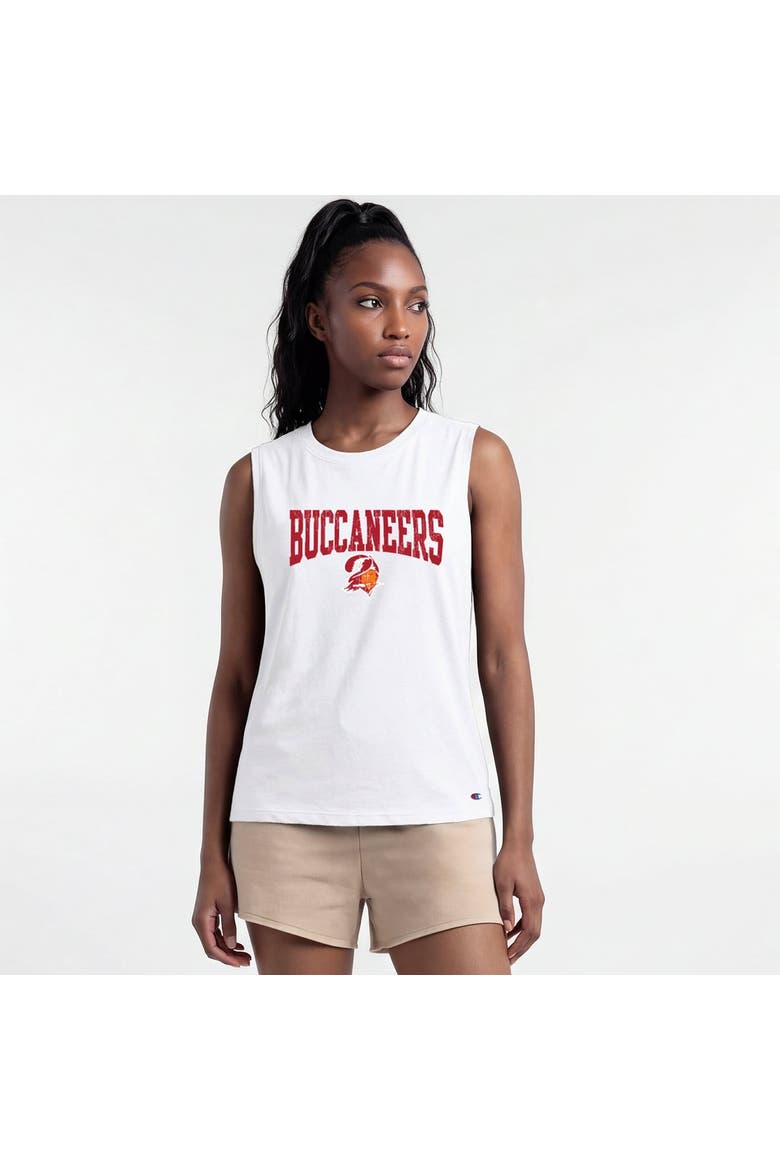 Women's Champion  White Tampa Bay Buccaneers Muscle Tank Top, Main, color, White