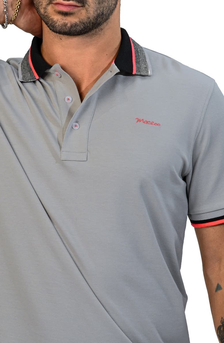 Maceoo Tippatch46 Piqué Polo, Alternate, color, Grey
