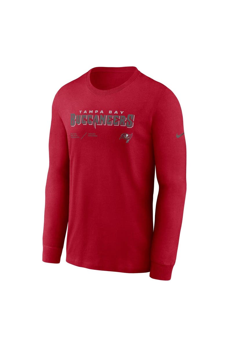 Nike Men's Nike Red Tampa Bay Buccaneers Sideline Infograph Lock Up Performance Long Sleeve T-Shirt, Alternate, color, Red