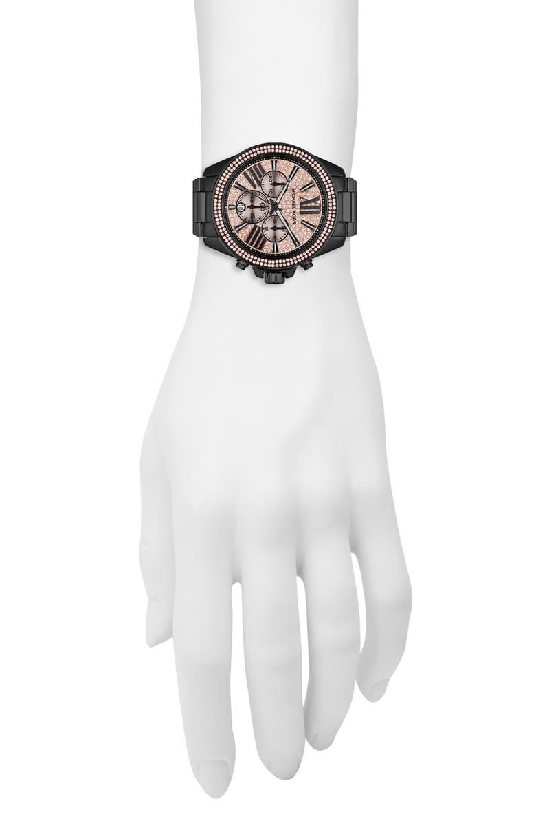 MICHAEL Michael Kors Michael Kors 'Wren' Pavé Dial Chronograph Bracelet Watch, 42mm, Alternate, color, 