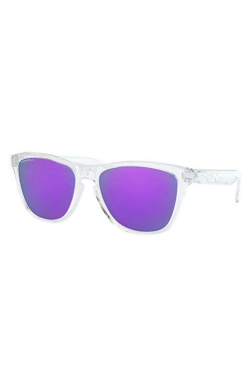 Shop Oakley 55mm Polarized Rectangular Sunglasses In Clear