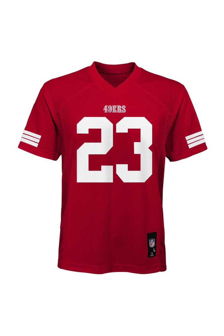 Youth Christian McCaffrey Scarlet San Francisco 49ers Replica Player Jersey, Alternate, color, Scarlet