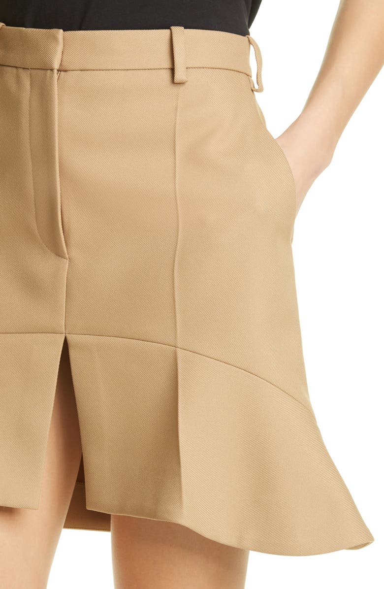 Stella McCartney Arabella Peplum Twill Miniskirt, Alternate, color,