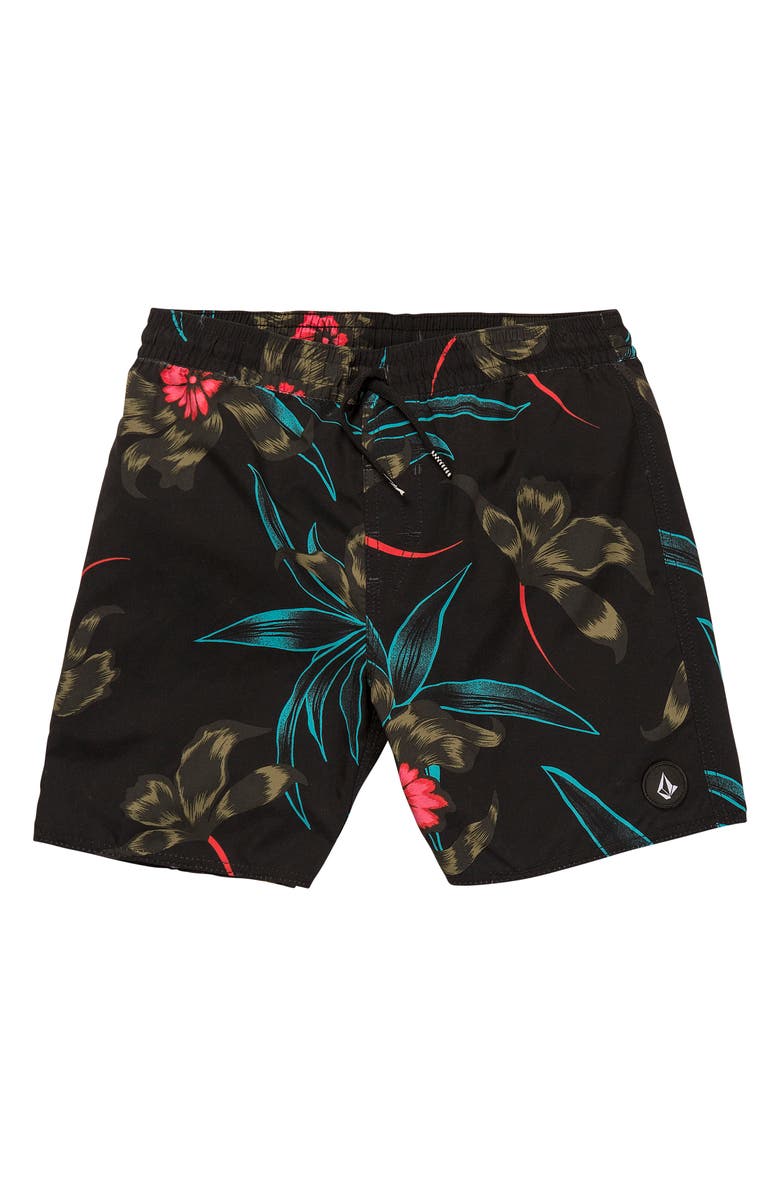 Volcom Kids' Polly Pack Swim Trunks, Main, color, 