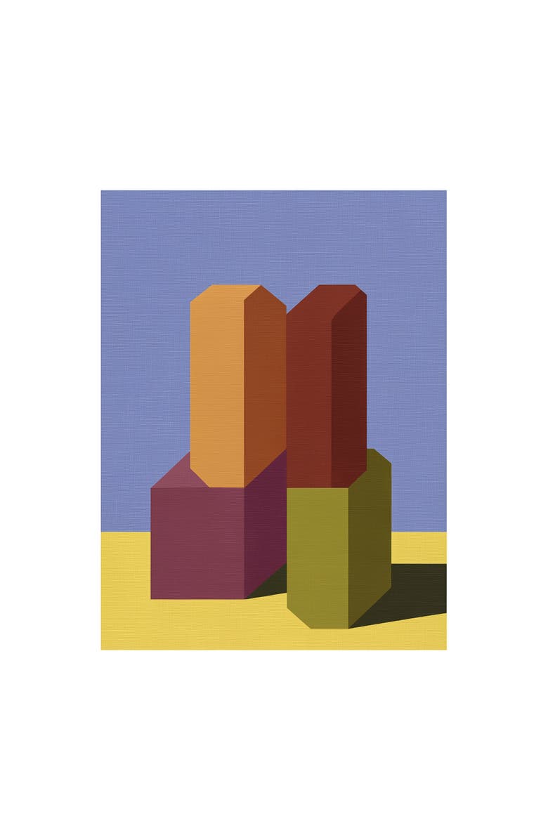 Forma Art Studio Form and Structure No. 09 Geometric Abstract Art Print, Main, color, Black Frame - 30X40