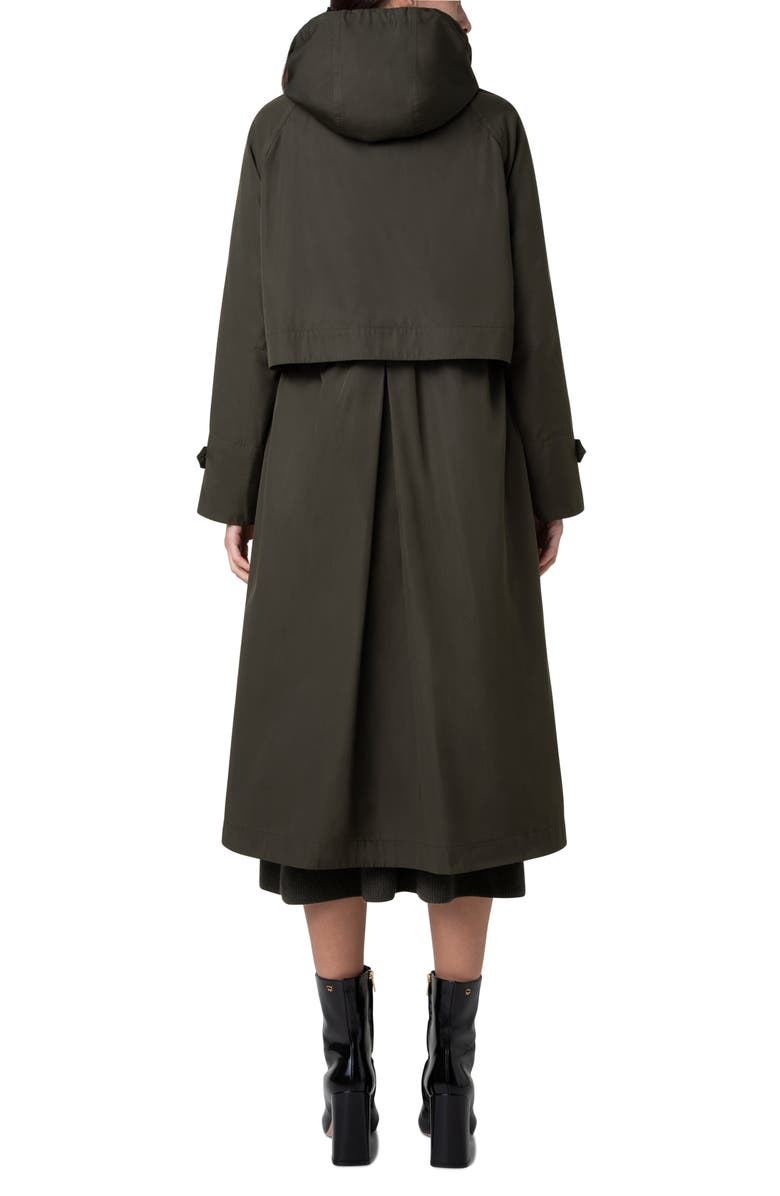 Akris Robin Water Repellent Silk Taffeta Hooded Coat, Alternate, color,