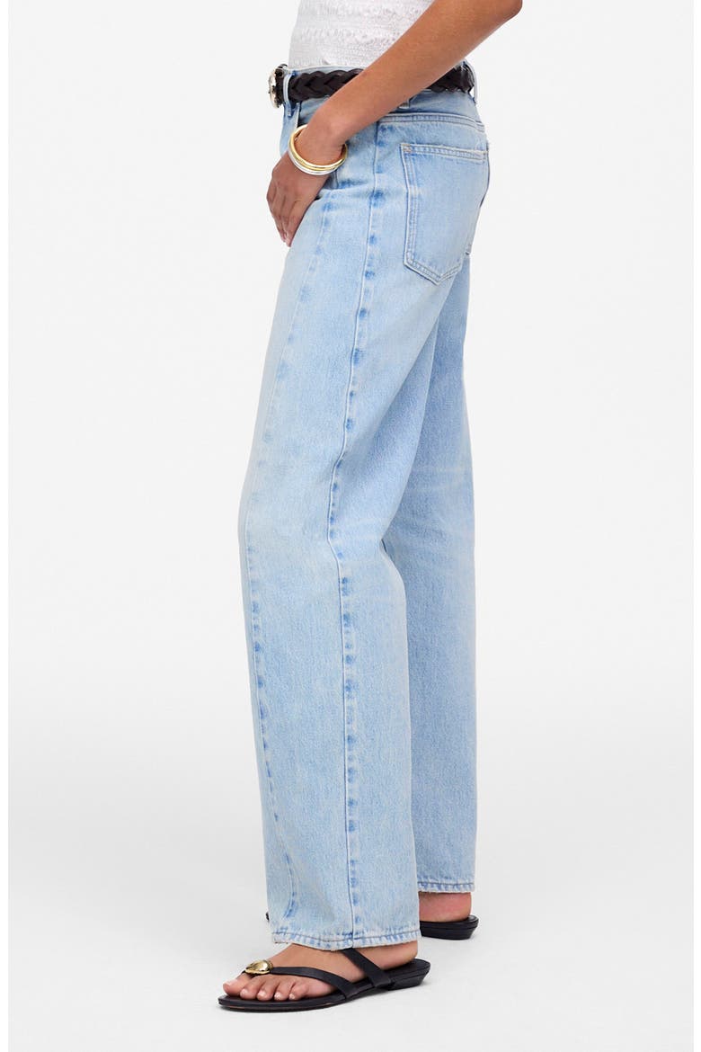 Pieced Barrel Leg Jeans, Alternate, color, FOSTER WASH