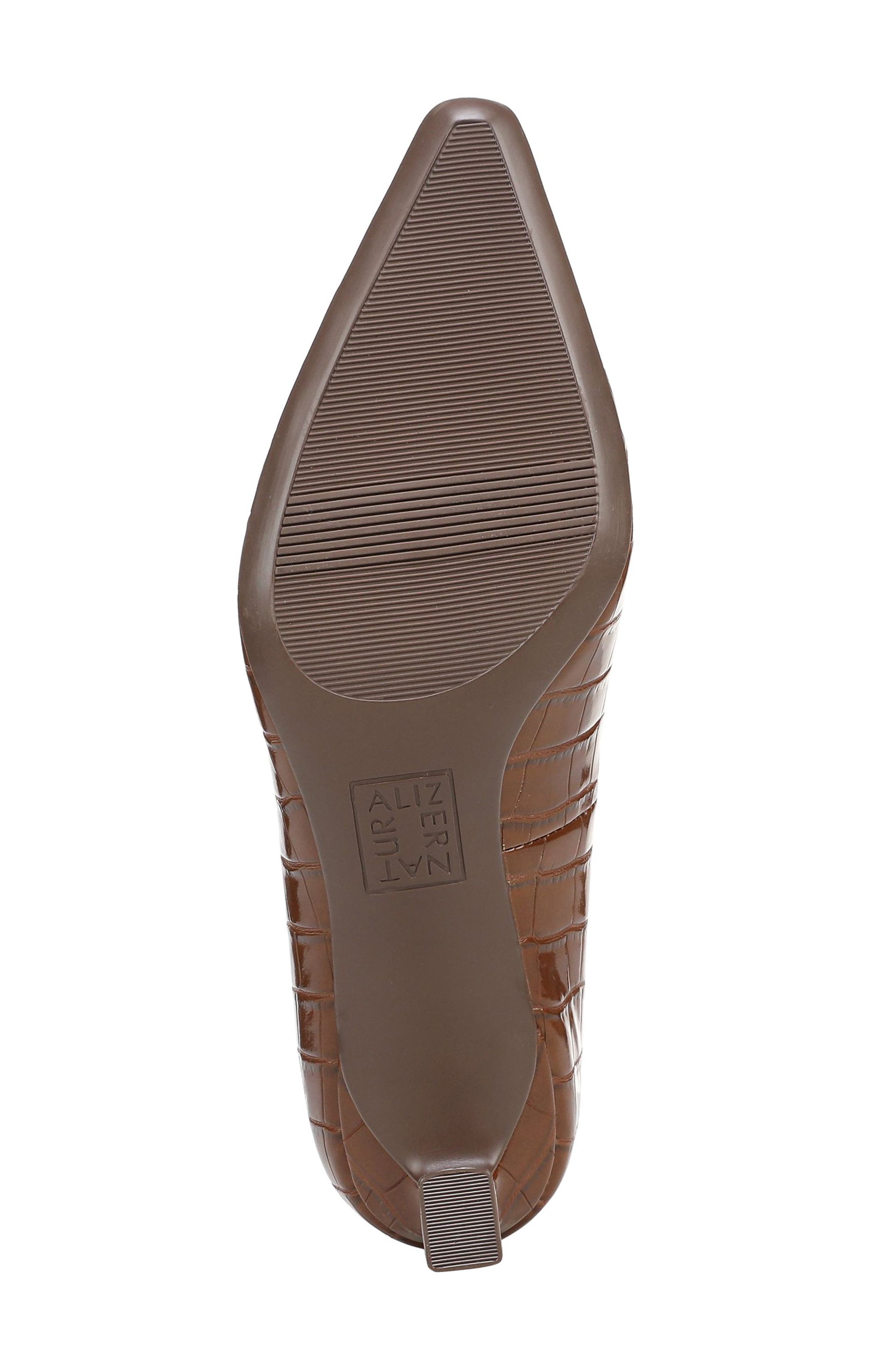 Tylan Pointed Toe Pump, Alternate, color, TEA BROWN CROCO FAUX LEATHER