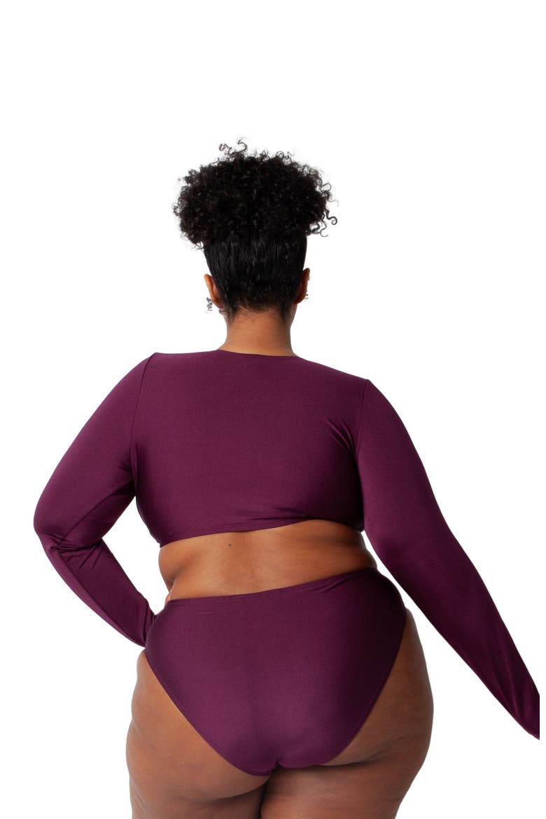 Bria Bikini Swim Bottoms, Alternate, color, Eggplant
