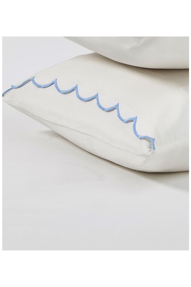 Scallop Cotton Sheet Set, Alternate, color, BLUE