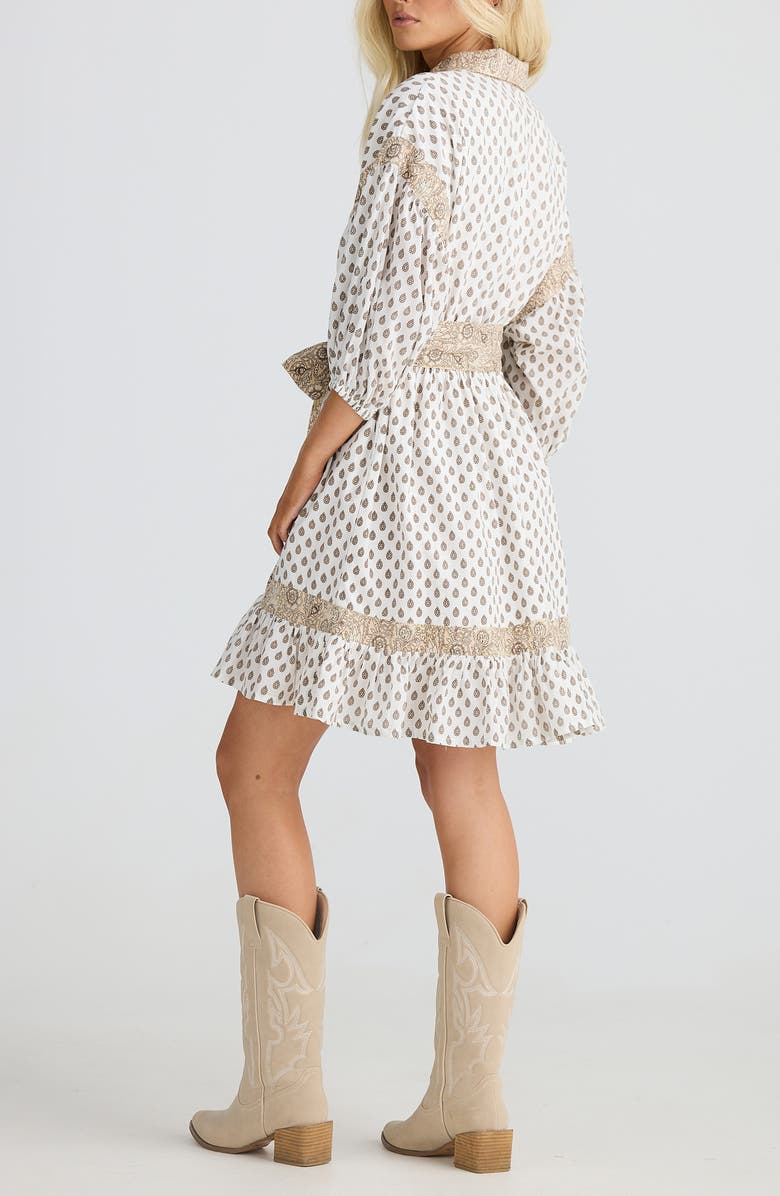 Talisman the Label Echo Print Tie Waist Shirtdress, Alternate, color, Temple