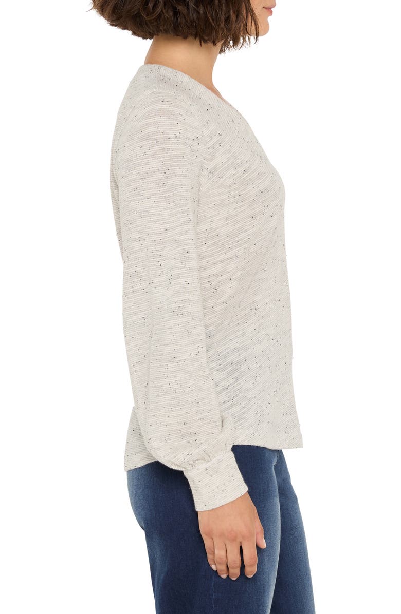 NIC+ZOE Downtown Sparkle Knit Top, Alternate, color, Grey Mix