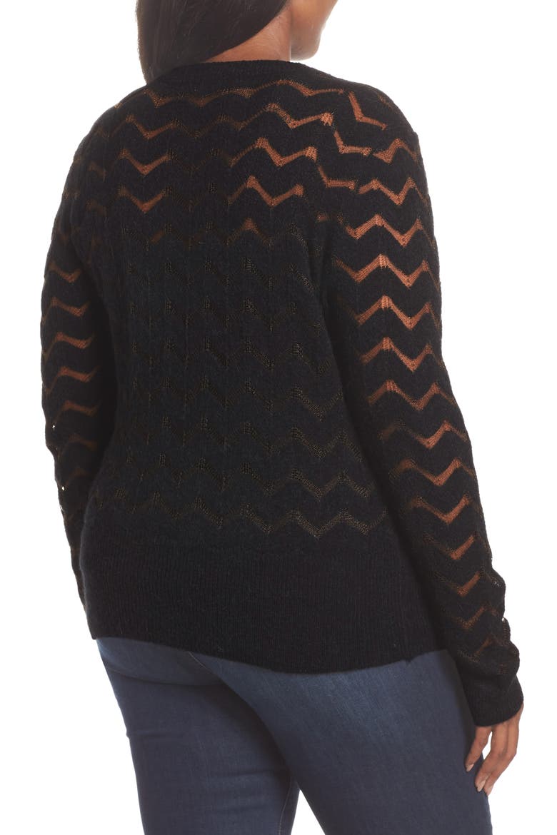 Easy Stripe Pullover, Alternate, color, BLACK