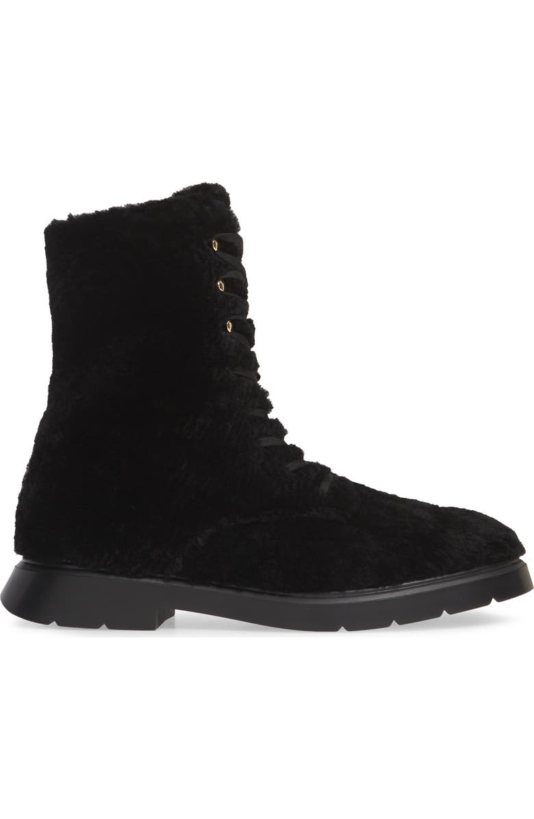 Stuart Weitzman McKenzee Genuine Shearling Combat Boot, Alternate, color,