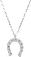 Spero London Sterling Silver Horseshoe Equestrian Necklace