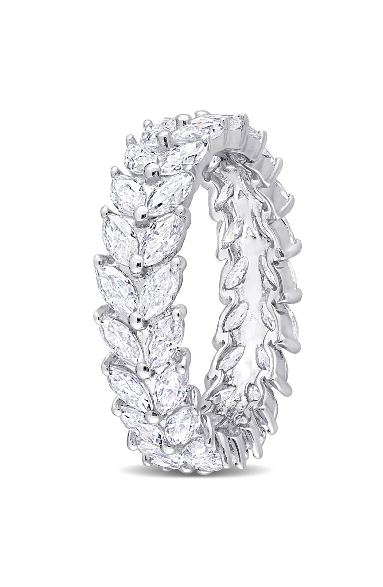 Julianna B. Moissanite Eternity Band Ring, Alternate, color, Sterling Silver