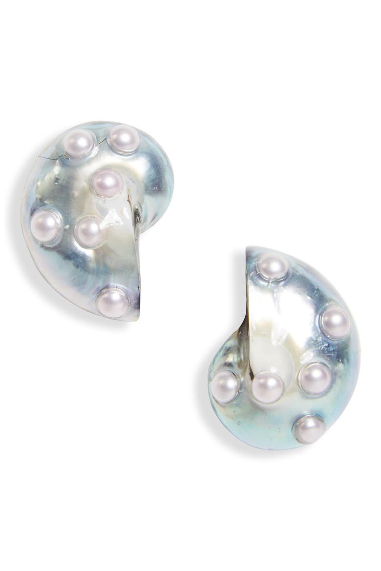 Molluskara Earrings, Main, color, REFLECT
