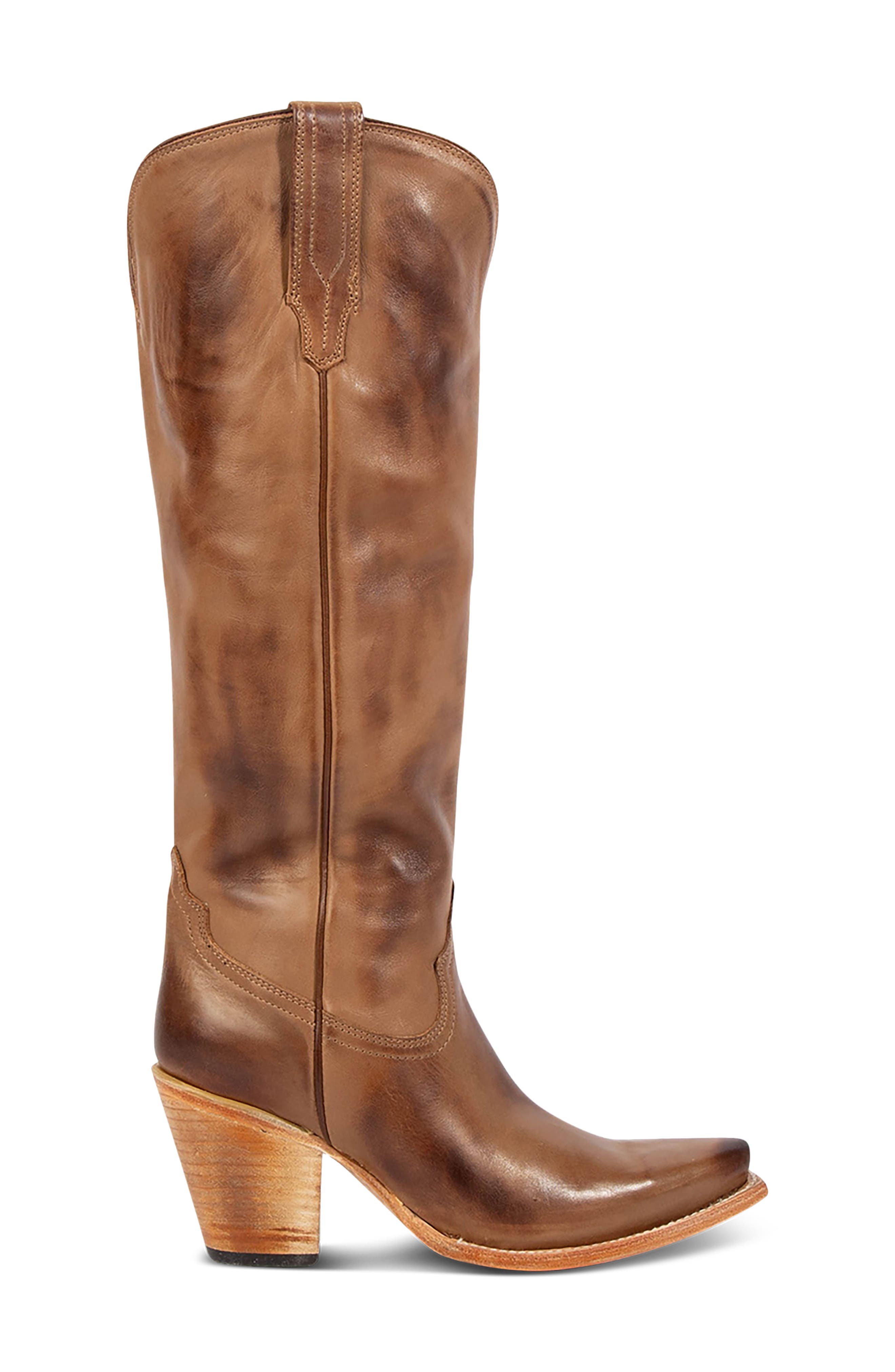 Thunderbird Leather Western Boot, Alternate, color, BEIGE