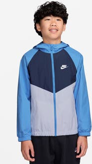 Nike Kids' Windrunner Water Repellent Hooded Zip-Up Jacket