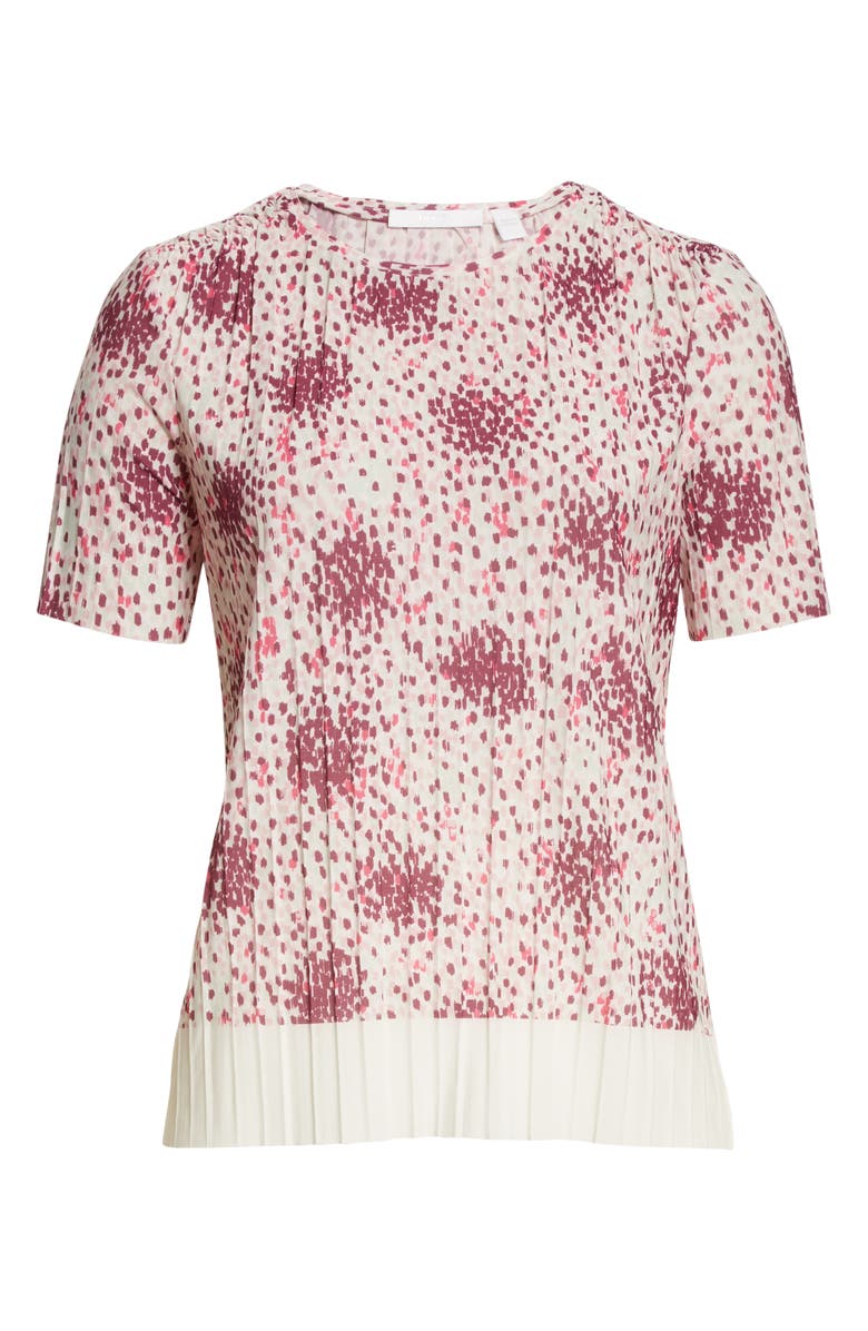 BOSS Edrabi Pleated Short Sleeve Top, Alternate, color, Midnight Fantasy