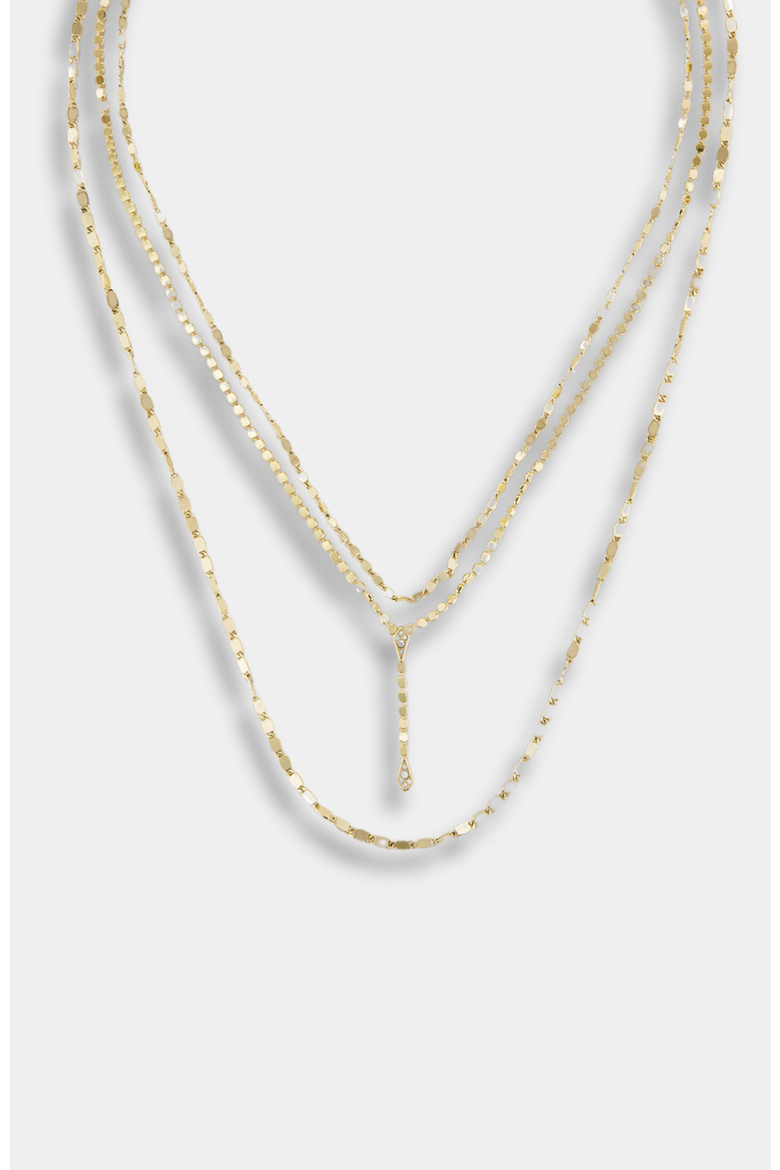 Collette Layered Necklace with Magnetic Clasp, Main, color, Gold