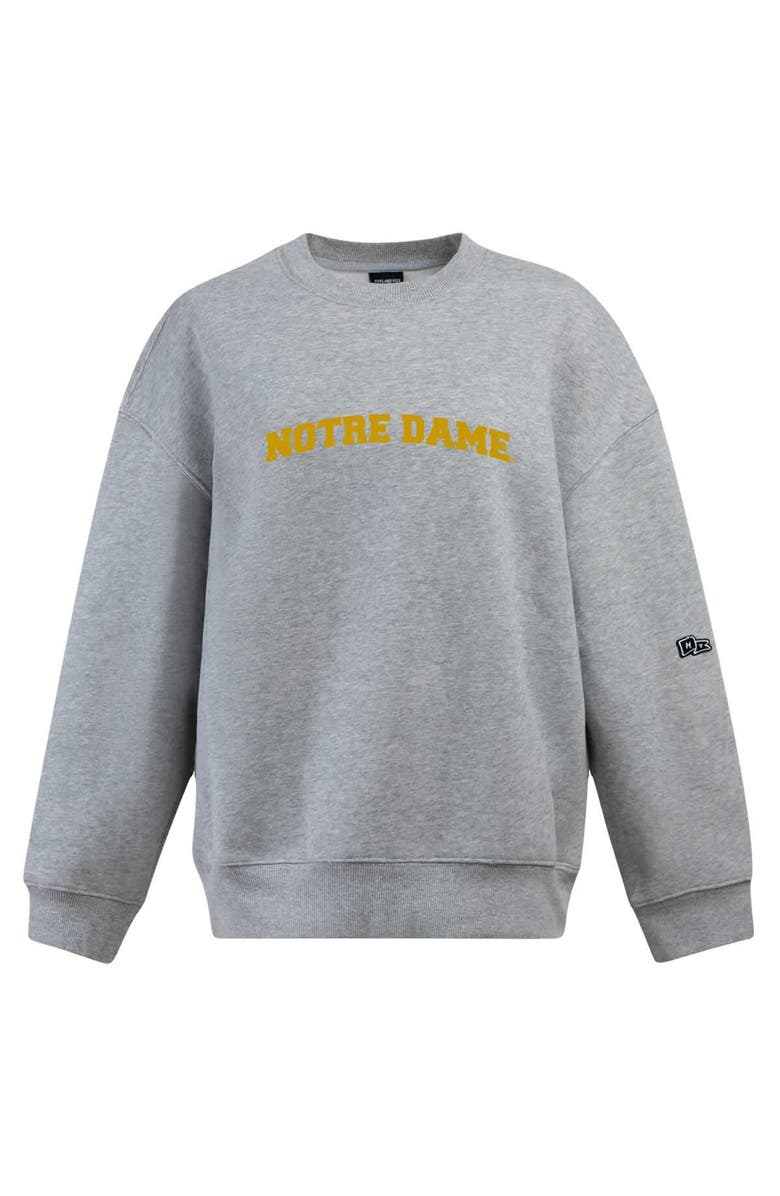 Hype and Vice Women's Hype and Vice Heather Gray Notre Dame Fighting Irish Offside Pullover Sweatshirt, Alternate, color, 