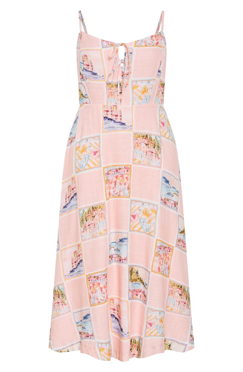 City Chic Billie Patchwork Pattern A-Line Dress, Alternate, color, 