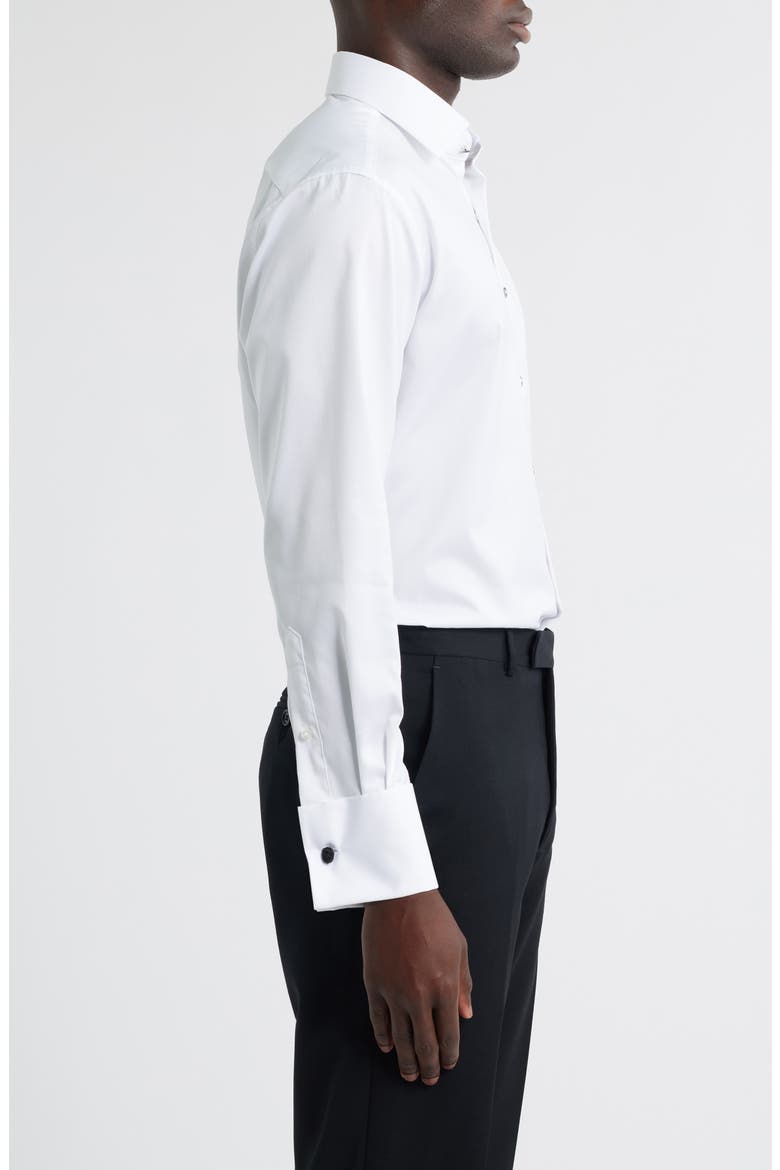 Luxury Black Tie Modern Fit Dress Shirt, Alternate, color, WHITE