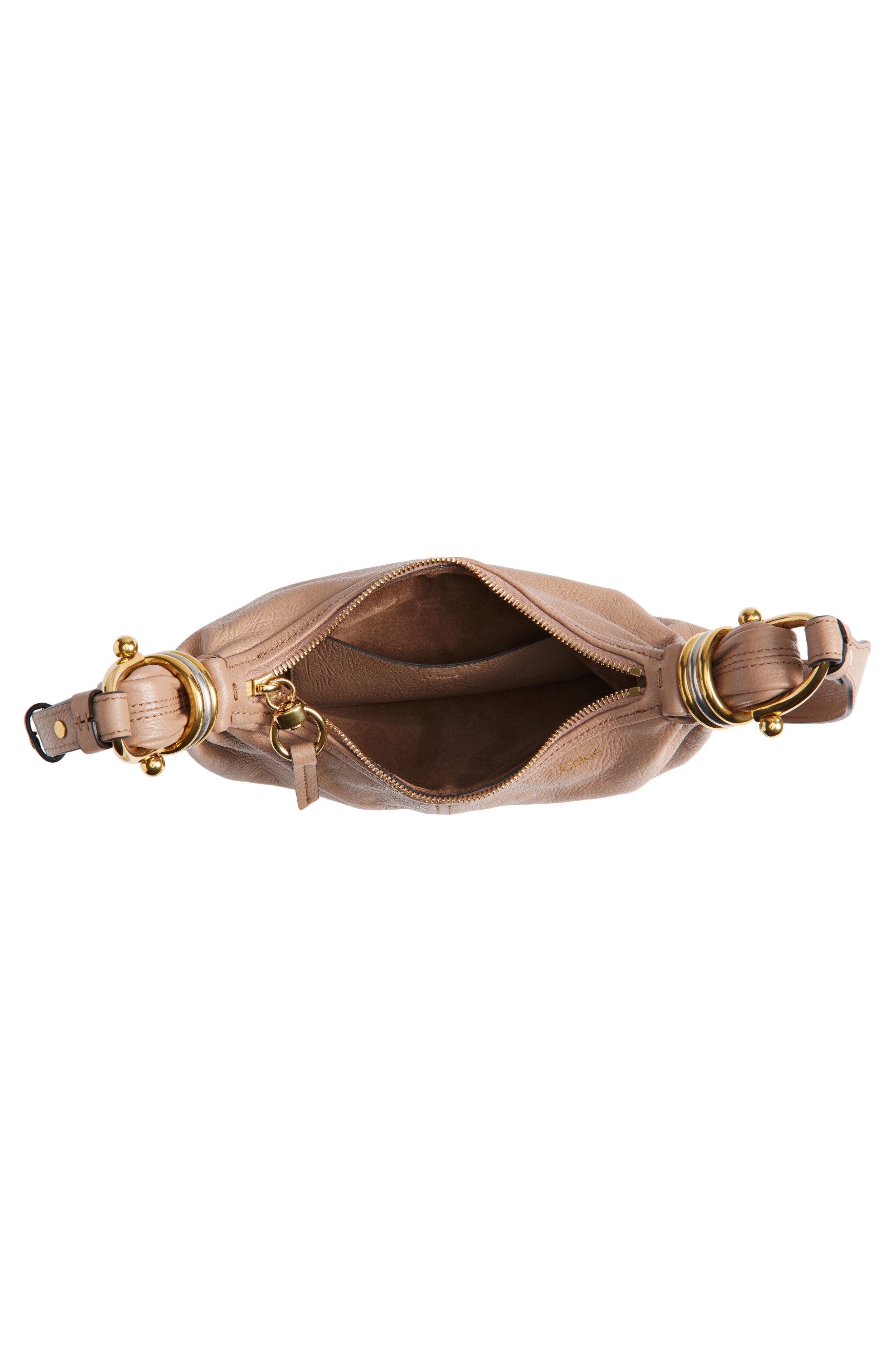 Mini Bracelet Leather Hobo Bag, Alternate, color, WOODROSE