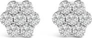 Haus of Brilliance 14KT White Gold 1 Ct Diamond Composite Stud Earrings