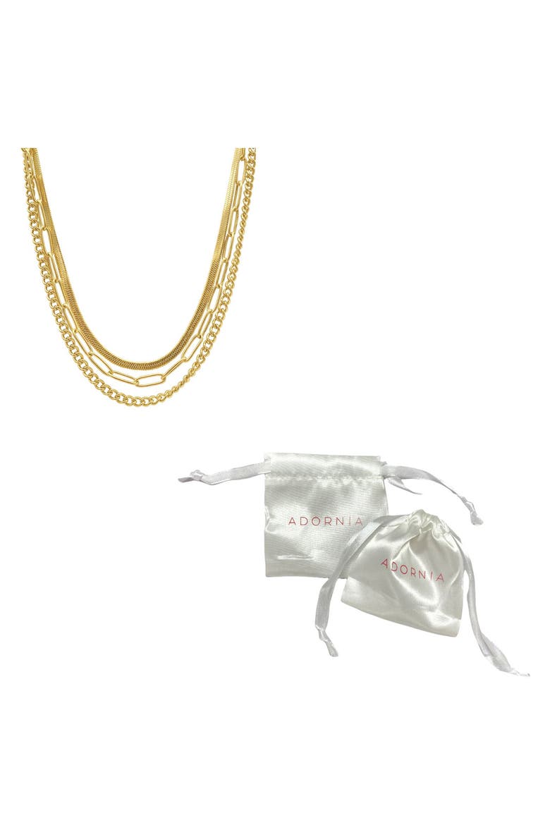 Mixed Chain Necklace Set, Alternate, color, YELLOW