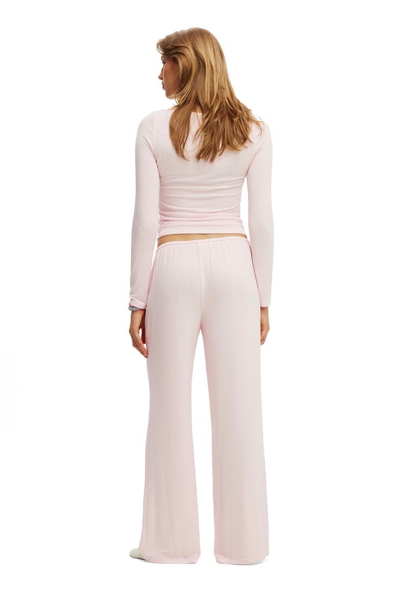 Women's Super Soft Low Rise Wide Leg Pant, Alternate, color, Pink Kiss