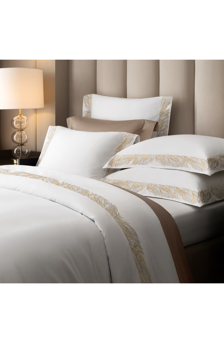 Togas Vellar embroidery duvet cover, Alternate, color, White