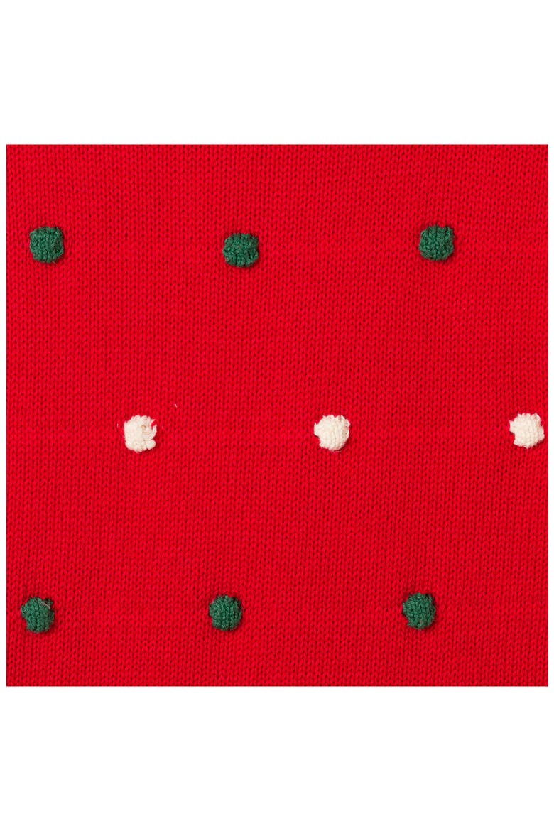 Kids' Pompom Sweater Dress, Alternate, color, RED BUBBLE