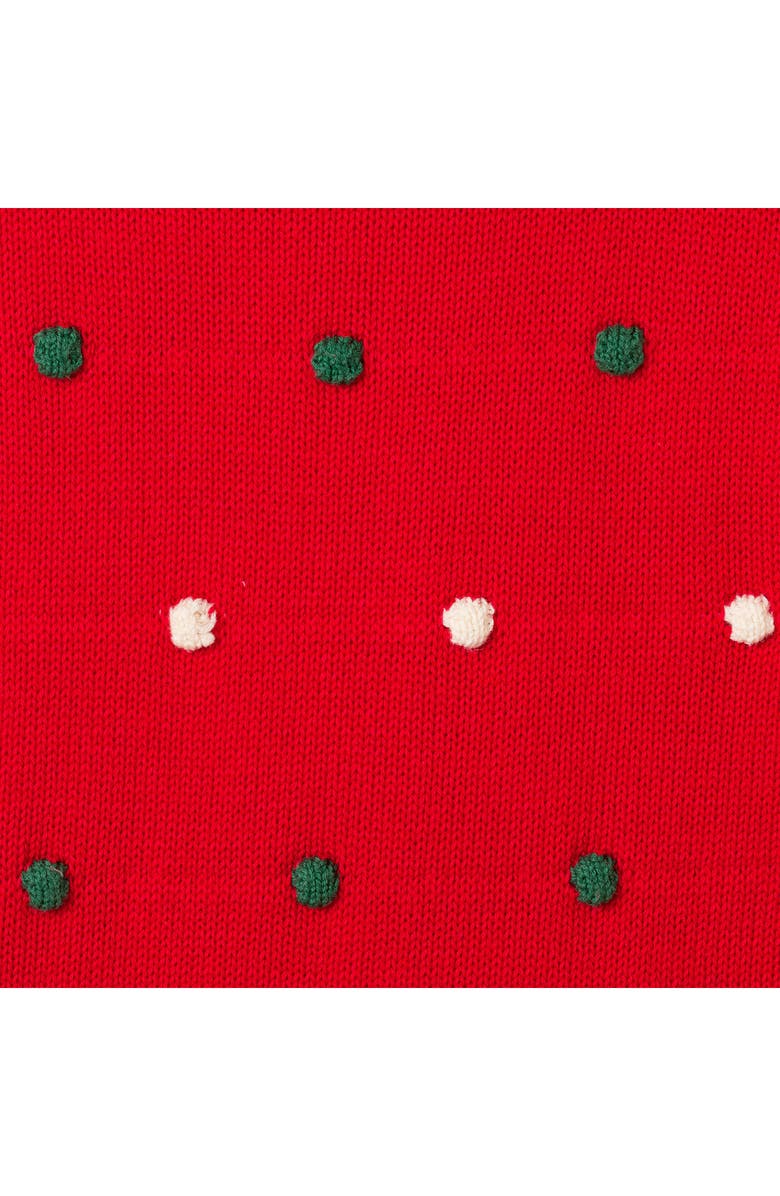 Andy & Evan Kids' Pompom Sweater Dress, Alternate, color, Red Bubble