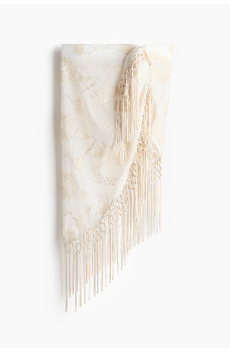 H&M Fringed Triangle Scarf, Main, color,