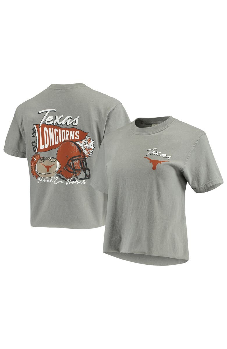 IMAGE ONE Women's Gray Texas Longhorns We've Got Spirit Crop Top, Main, color,