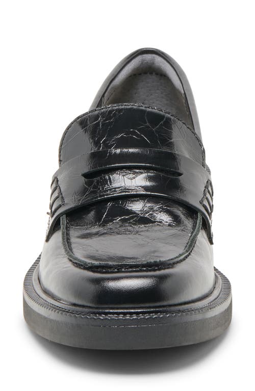 Dolce Vita Tiggy Loafers Midnight Crinkle Patent In Black