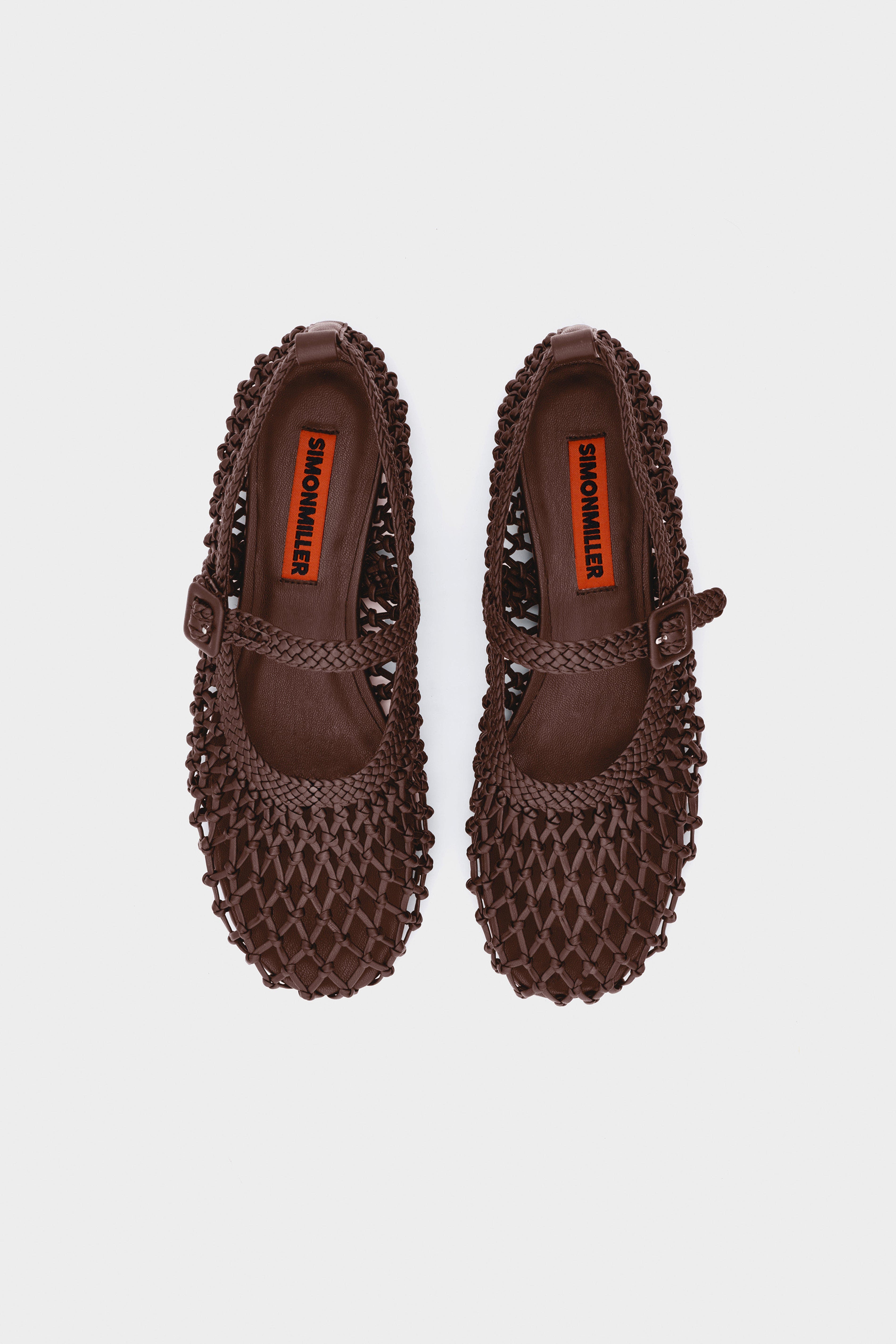 Knotted Riad Flat, Alternate, color, Chocolate