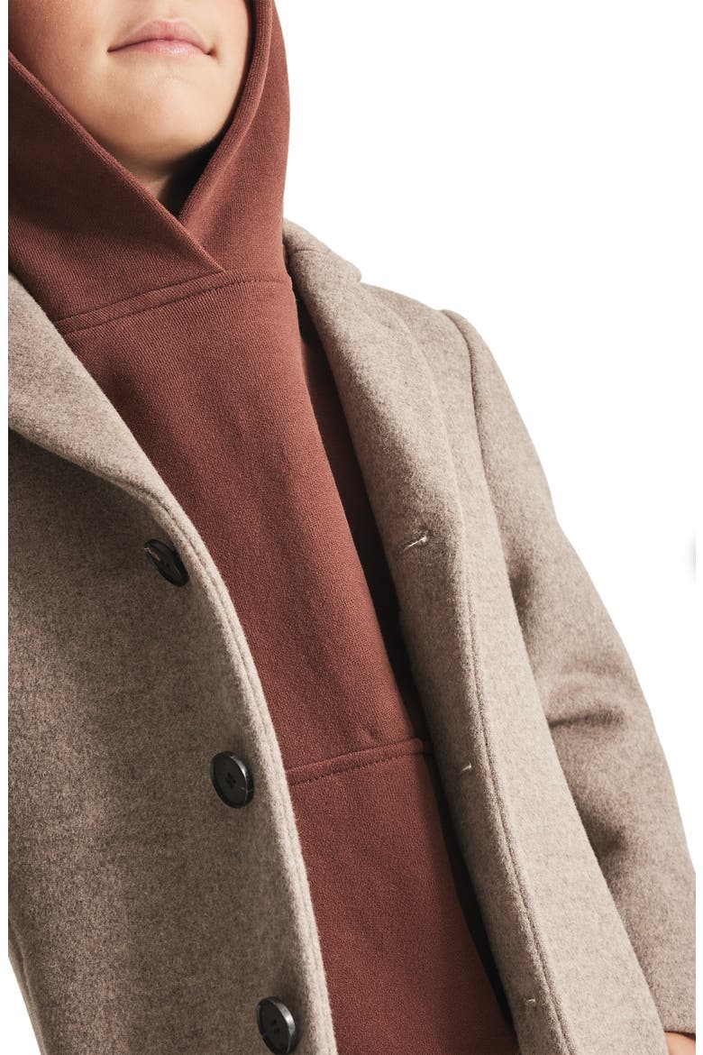 Kids' Gable Jr. Wool Blend Overcoat, Alternate, color, OATMEAL