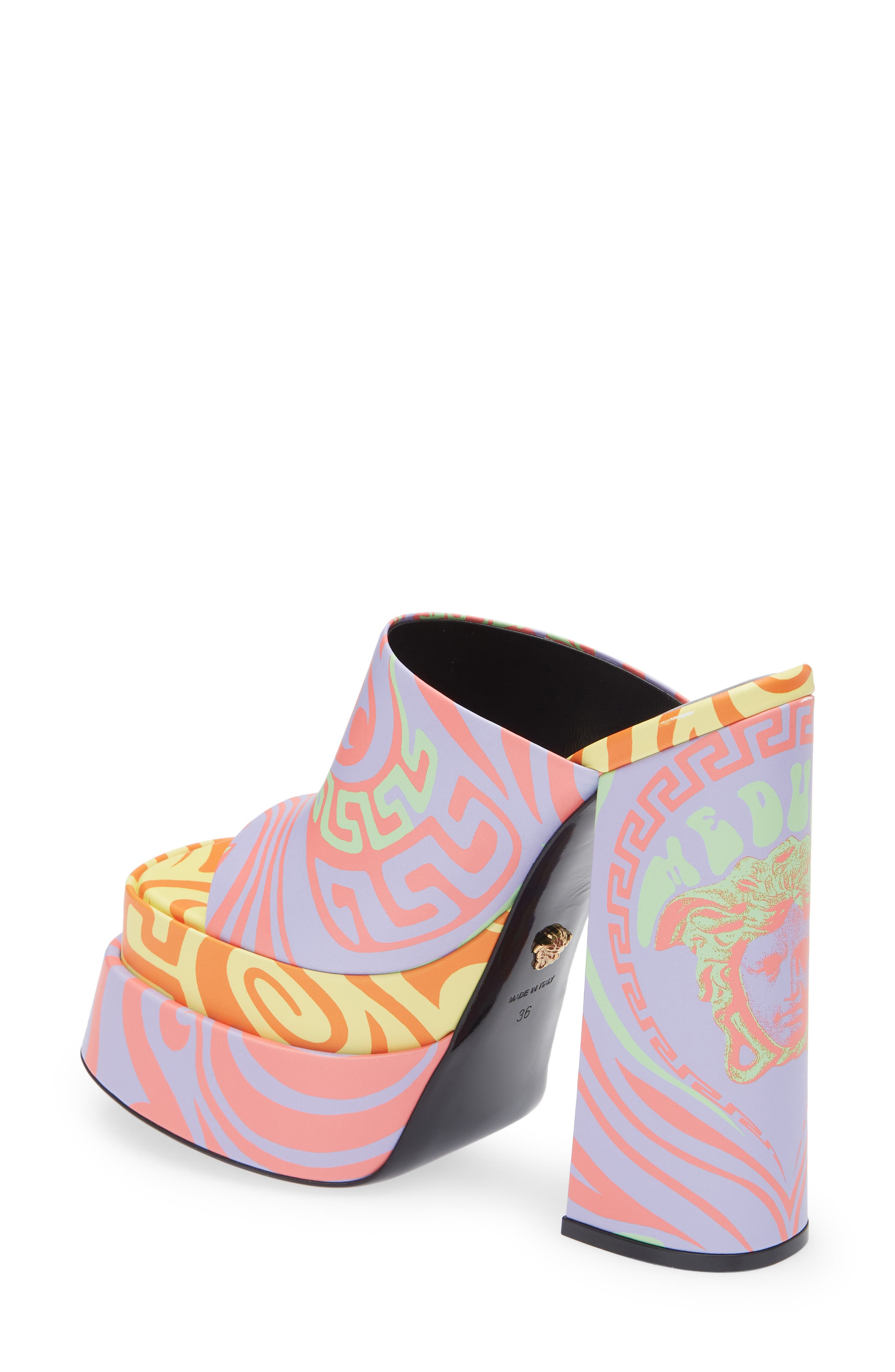 Versace Medusa Music Platform Slide Sandal, Alternate, color, 