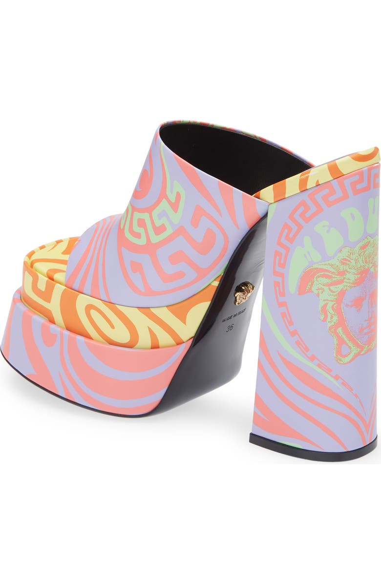 Versace Medusa Music Platform Slide Sandal, Alternate, color,